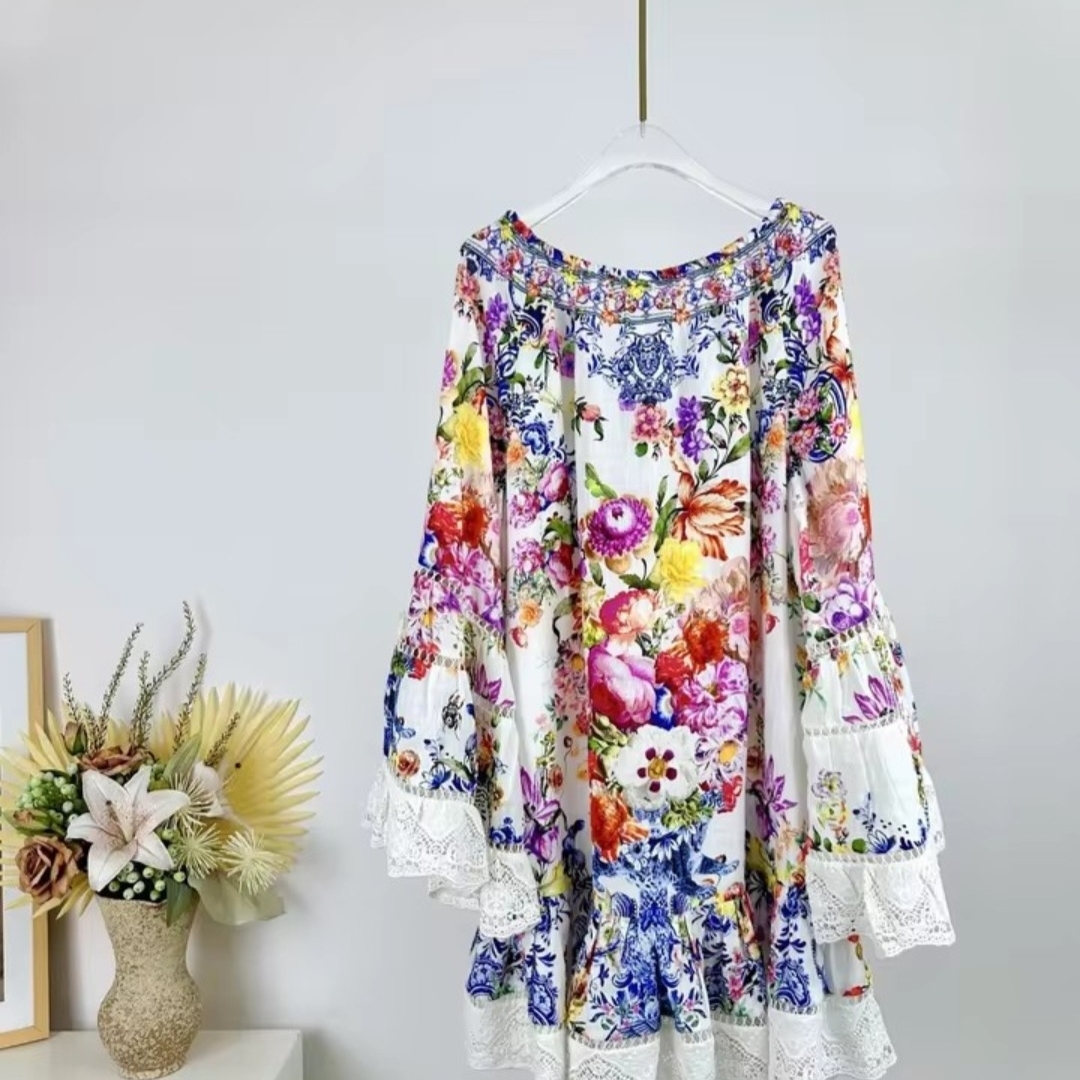 Camilla Floral Mini Dress - Multicolor
